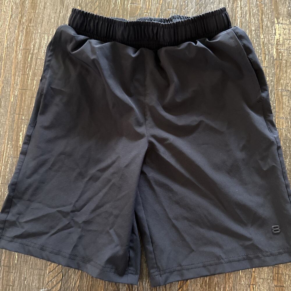Layer 8 Boy Shorts Size 10/12 Black Dry Fit Comfy Athletic Sports Drawstring
